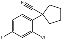 1-(2-CHLORO-4-FLUOROPHENYL)CYCLOPENTANECARBONITRILE, 99 Struktur