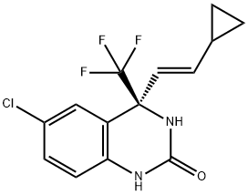 (4S)-6-CHLORO-4-((E)-2-CYCLOPROPYLVINYL)-4-(TRIFLUOROMETHYL)-3,4-DIHYDROQUINAZOLIN-2(1H)-ONE Struktur