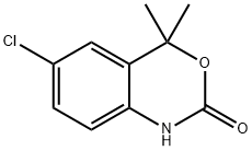 6-Chloro-1,4-dihydro-4,4-dimethyl-2H-3,1-benzoxazin-2-one Struktur