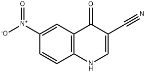 3-Quinolinecarbonitrile, 1,4-dihydro-6-nitro-4-oxo- Struktur