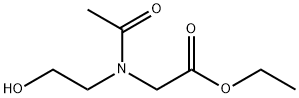 Glycine,  N-acetyl-N-(2-hydroxyethyl)-,  ethyl  ester Struktur