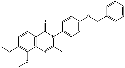 4(3H)-Quinazolinone,  7,8-dimethoxy-2-methyl-3-[4-(phenylmethoxy)phenyl]- Struktur