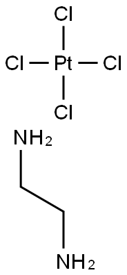 tetrachloro(ethylenediamine)platinum Struktur