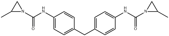 2-methyl-N-[4-[[4-[(2-methylaziridine-1-carbonyl)amino]phenyl]methyl]p henyl]aziridine-1-carboxamide Struktur