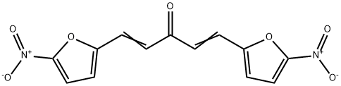 1,5-bis(5-nitro-2-furyl)penta-1,4-dien-3-one  Struktur