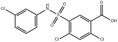 2,4-DICHLORO-5-(3-CHLORO-PHENYLSULFAMOYL)-BENZOIC ACID Struktur