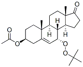 Androst-5-en-17-one, 3-(acetyloxy)-7-[(1,1-dimethylethyl)dioxy]-, (3beta,7alpha)- (9CI) Struktur