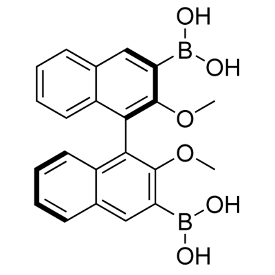 (R)-(2,2'-Dimethoxy-[1,1'-binaphthalene]-3,3'-diyl)diboronic acid Struktur