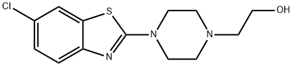 2-[4-(6-CHLORO-1,3-BENZOTHIAZOL-2-YL)PIPERAZINO]ETHAN-1-OL Struktur