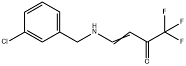 3-CHLORO-N-(3-OXO-4,4,4-TRIFLUORO)BUT-1-ENYLBENZYLAMINE Struktur