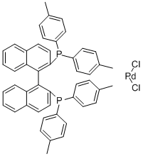 PALLADIUM, [(1S)-[1,1''-BINAPHTHALENE]-2,2''-DIYLBIS[BIS(4-METHYLPHENYL)PHOSPHINE-.KAPPA.P]]DICHLORO-, (SP-4-2)- Struktur