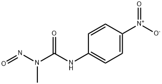 1-Methyl-3-(p-nitrophenyl)-1-nitrosourea Struktur