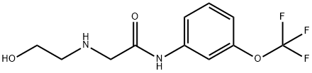 2-(2-HYDROXYETHYLAMINO)-N-(3-(TRIFLUOROMETHOXY)PHENYL)ACETAMIDE Struktur