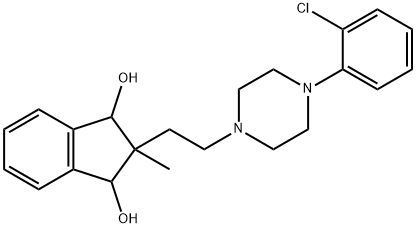 2-[2-[4-(o-Chlorophenyl)-1-piperazinyl]ethyl]-2-methyl-1,3-indanediol Struktur