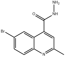 6-bromo-2-methylquinoline-4-carbohydrazide Struktur