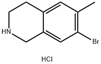 ISOQUINOLINE, 7-BROMO-1,2,3,4-TETRAHYDRO-6-METHYL-, HYDROCHLORIDE Struktur