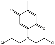 2-[Bis(2-chloroethyl)amino]-5-methyl-2,5-cyclohexadiene-1,4-dione Struktur