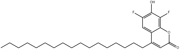 6,8-DIFLUORO-4-HEPTADECYL-7-HYDROXYCOUMARIN Struktur