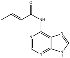 3-Methyl-N-(1H-purin-6-yl)-2-butenamide Struktur