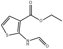 3-Thiophenecarboxylicacid,2-(formylamino)-,ethylester(9CI) Struktur