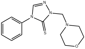 4-Phenyl-2-morpholinomethyl-2H-1,2,4-triazole-3(4H)-thione Struktur