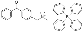 N-(4-[BENZOYL]BENZYL)-N,N,N-TRIMETHYL AMMONIUM TETRAPHENYLBORATE Struktur