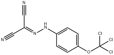 carbonylcyanide-4-trichloromethoxyphenylhydrazone Struktur