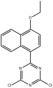 2,4-dichloro-6-(4-ethoxy-1-naphthyl)-s-triazine Struktur