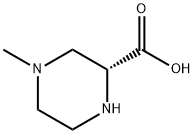 2-Piperazinecarboxylic acid, 4-methyl-, (2R)- Struktur