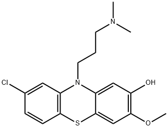 8-Chloro-10-[3-(dimethylamino)propyl]-3-methoxy-10H-phenothiazin-2-ol Struktur