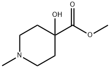 1-METHYL-4-HYDROXY-PIPERIDINE-4-DICARBOXYLIC ACID METHYL ESTER Struktur