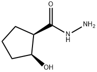 Cyclopentanecarboxylic acid, 2-hydroxy-, hydrazide, (1R,2S)- (9CI) Struktur