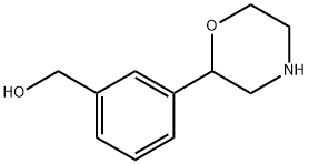 Benzenemethanol, 3-(2-morpholinyl)- Structure