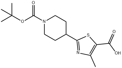 4-METHYL-2-[1-(TERT-BUTOXYCARBONYL)PIPERID-4-YL]-1,3-THIAZOLE-5-CARBOXYLIC ACID Struktur