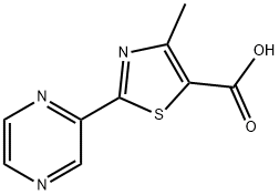 4-METHYL-2-(2-PYRAZINYL)-1,3-THIAZOLE-5-CARBOXYLIC ACID Struktur