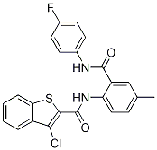 Benzo[b]thiophene-2-carboxaMide, 3-chloro-N-[2-[[(4-fluorophenyl)aMino]carbonyl]-4-Methylphenyl]- Struktur