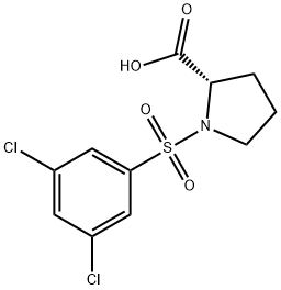 N-(3,5-DICHLOROBENZENESULFONYL)-L-PROLINE Struktur