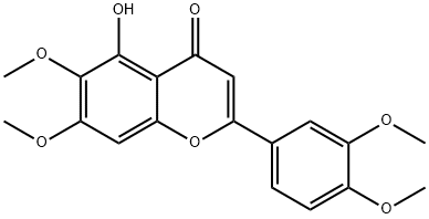 5-hydroxy-3',4',6,7-tetramethoxyflavone Struktur