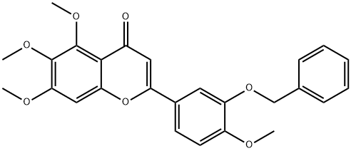 3'-BENZYLOXY-4',5,6,7-TETRAMETHOXYFLAVONE Struktur