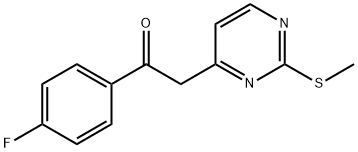 1-(4-Fluorophenyl)-2-[2-(methylsulfanyl)pyrimidin-4-yl]ethan-1-one Struktur