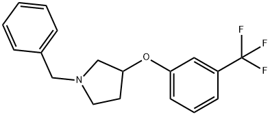 1-BENZYL-3-[(A,A,A-TRIFLUORO-M-TOLYL)OXY]-PYRROLIDINE Struktur