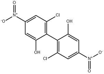 6,6'-Dichloro-4,4'-dinitro-2,2'-biphenol Struktur