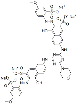 Tetranatrium-7,7'-[[6-(morpholin-4-yl)-1,3,5-triazin-2,4-diyl]diimino]bis[4-hydroxy-3-[(4-methoxy-2-sulfonatophenyl)azo]naphthalin-2-sulfonat]