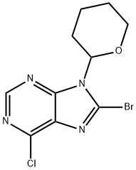 8-BroMo-6-chloro-9-(tetrahydro-2H-pyran-2-yl)-9H-purine Struktur