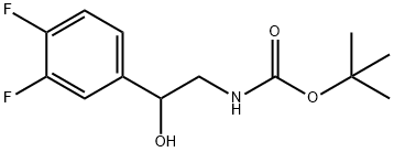 [2-(3,4-DIFLUOROPHENYL)-2-HYDROXYETHYL]-CARBAMIC ACID 1,1-DIMETHYLETHYL ESTER Struktur