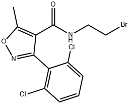 N4-(2-BROMOETHYL)-3-(2,6-DICHLOROPHENYL)-5-METHYLISOXAZOLE-4-CARBOXAMIDE Struktur