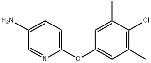 6-(4-CHLORO-3,5-DIMETHYLPHENOXY)PYRIDIN-3-AMINE Struktur