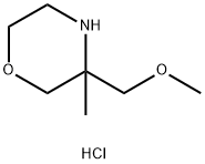 3-(Methoxymethyl)-3-methylmorpholine hydrochloride Struktur