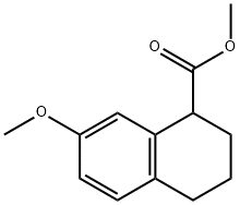 1-Naphthalenecarboxylic acid, 1,2,3,4-tetrahydro-7-methoxy-, methyl ester Struktur