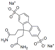 disodium 9,9-bis(2-carbamoylethyl)fluorene-2,7-disulphonate Struktur